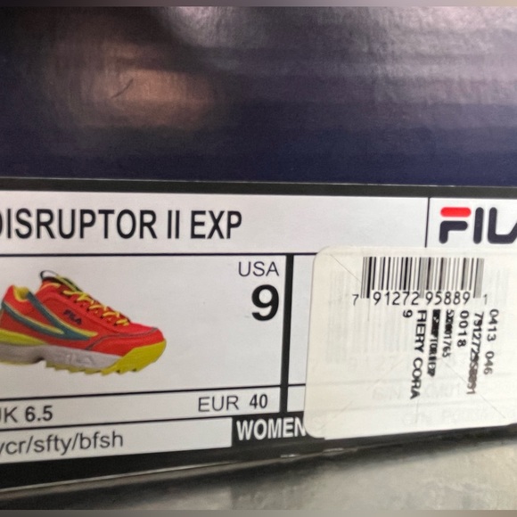 FILA Disruptor II Exp Mixed Media in Fiery Coral - Picture 9 of 9